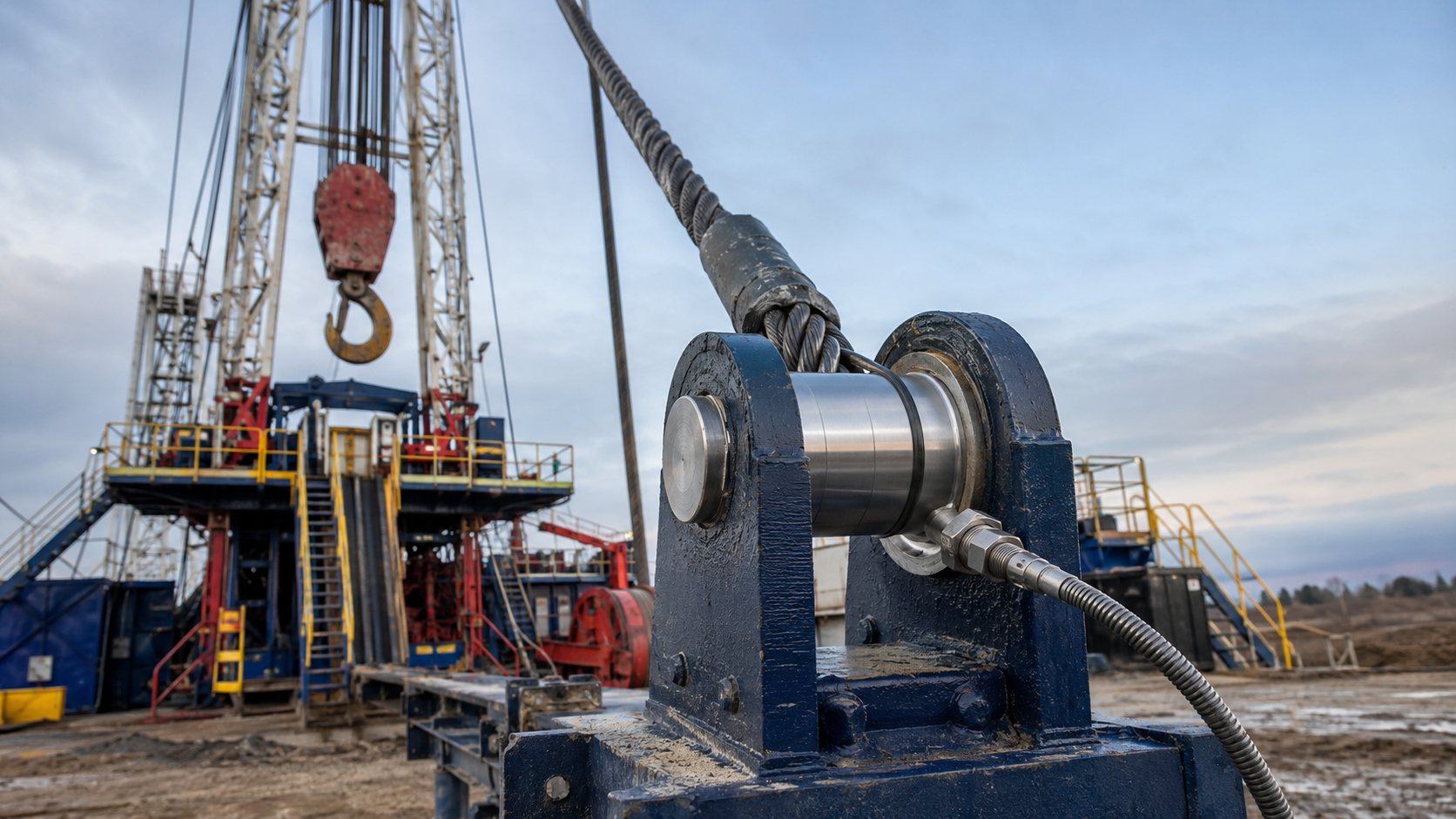 Instrumented Deadline Anchor Measures Hook Load